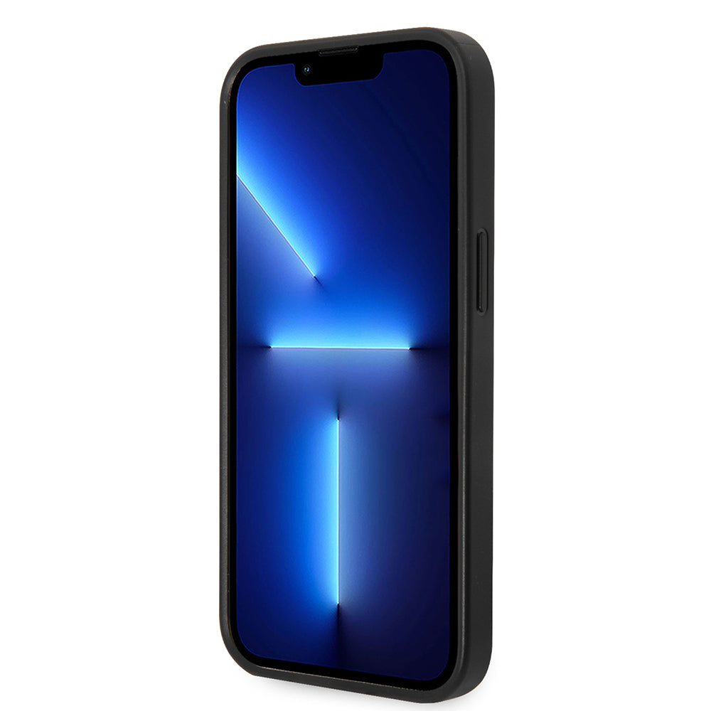 Funda para Apple iPhone 14 Plus, Karl Lagerfeld, Glitter Plaque Logo, Negra