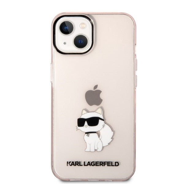 Case for Apple iPhone 14 Plus, Karl Lagerfeld, Ikonik Choupette, Pink