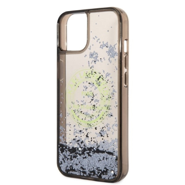 Funda para Apple iPhone 14 Plus, Karl Lagerfeld, Liquid Glitter RSG, Negra