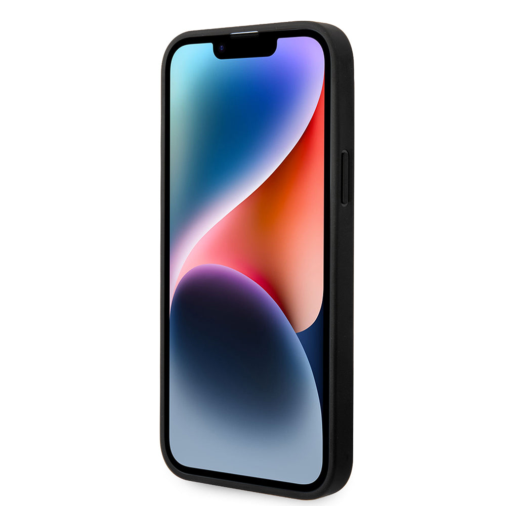 Funda para Apple iPhone 14 Plus, Karl Lagerfeld, Monogram Stripe, Gris