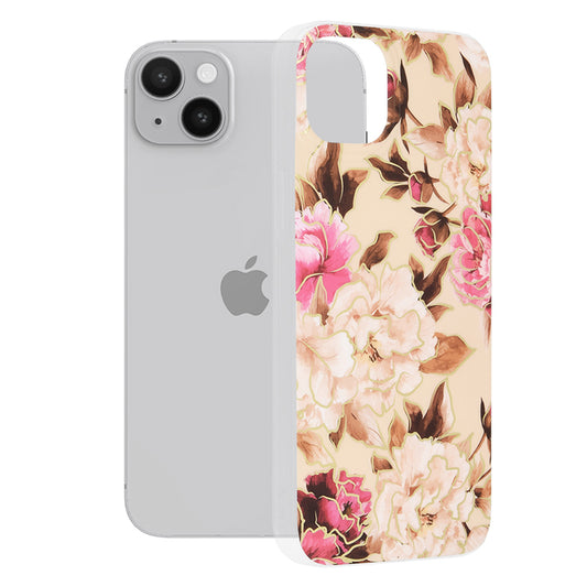 Funda para Apple iPhone 14 Plus, Techsuit, Marble, Beige