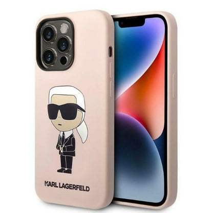Case for Apple iPhone 14 Pro, Karl Lagerfeld, Ikonik NFT Silicone, Pink