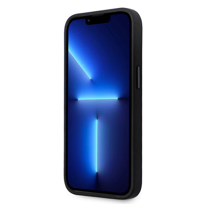 Funda para Apple iPhone 14 Pro, Karl Lagerfeld, Silicone Choupette Metal, Negra