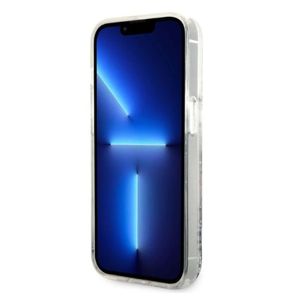 Funda para Apple iPhone 14 Pro Max, Karl Lagerfeld, Glitter Karl's Head, Plateada.