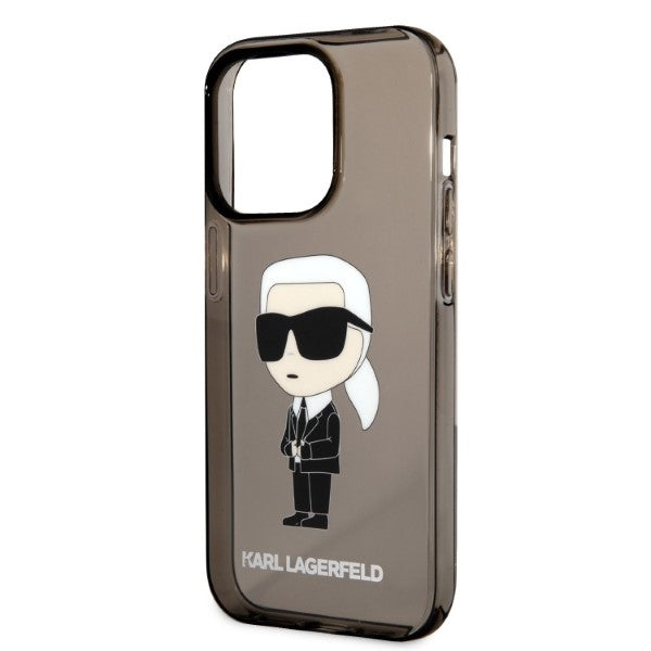 Funda para Apple iPhone 14 Pro Max, Karl Lagerfeld, IML Ikonik NFT, Negra