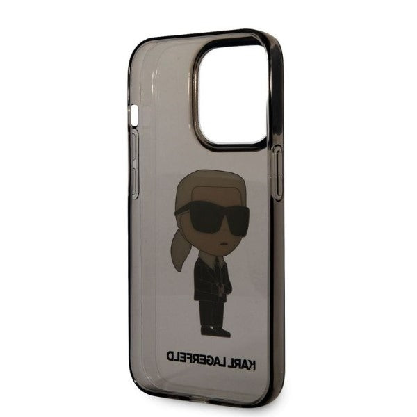 Funda para Apple iPhone 14 Pro Max, Karl Lagerfeld, IML Ikonik NFT, Negra