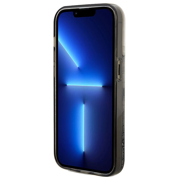 Funda para Apple iPhone 14 Pro Max, Karl Lagerfeld, Liquid Glitter Choupette, Transparente