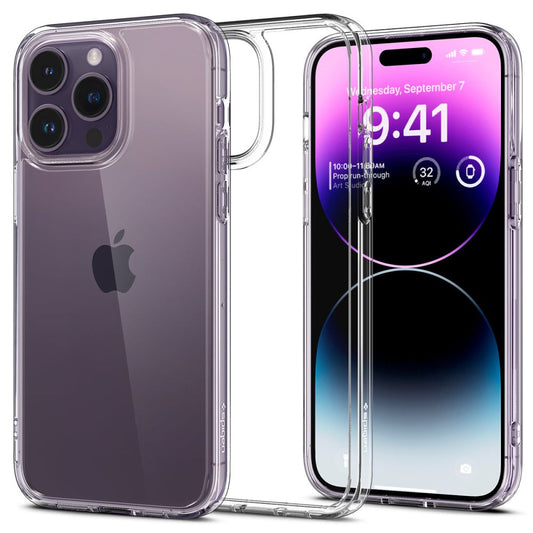 Funda para Apple iPhone 14 Pro Max, Spigen, Ultra Hybrid, Transparente ACS04816