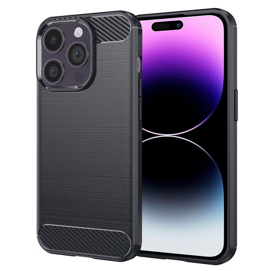 Funda para Apple iPhone 14 Pro Max, Techsuit, Carbono, Negra
