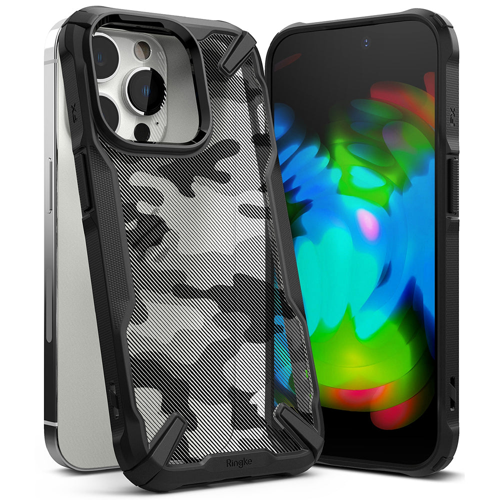 Funda para Apple iPhone 14 Pro, Ringke, Fusion X Design, Camuflaje