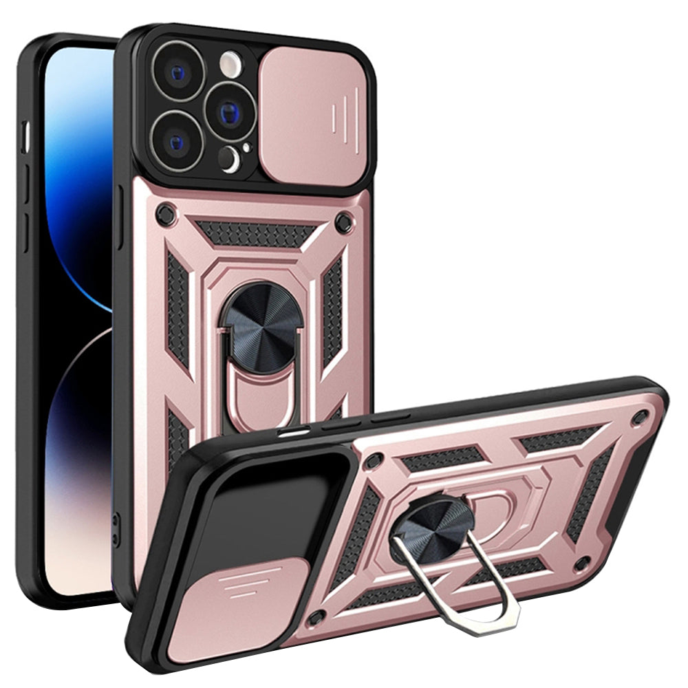 Funda para Apple iPhone 14 Pro, Techsuit, CamShield, Rosa