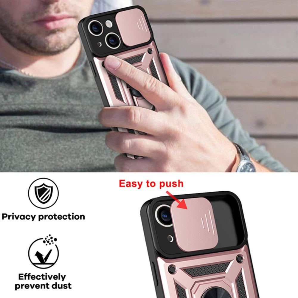 Funda para Apple iPhone 14 Pro, Techsuit, CamShield, Rosa