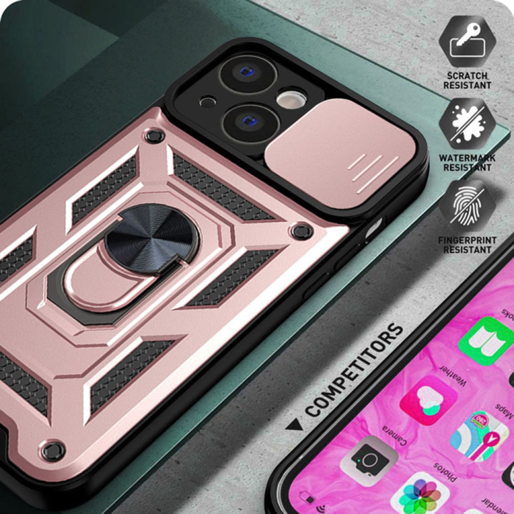 Funda para Apple iPhone 14 Pro, Techsuit, CamShield, Rosa