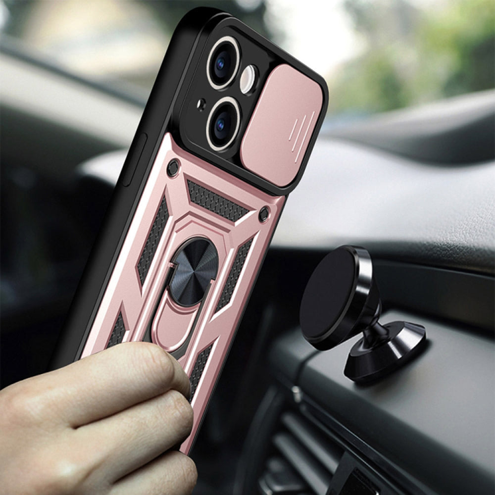 Funda para Apple iPhone 14 Pro, Techsuit, CamShield, Rosa