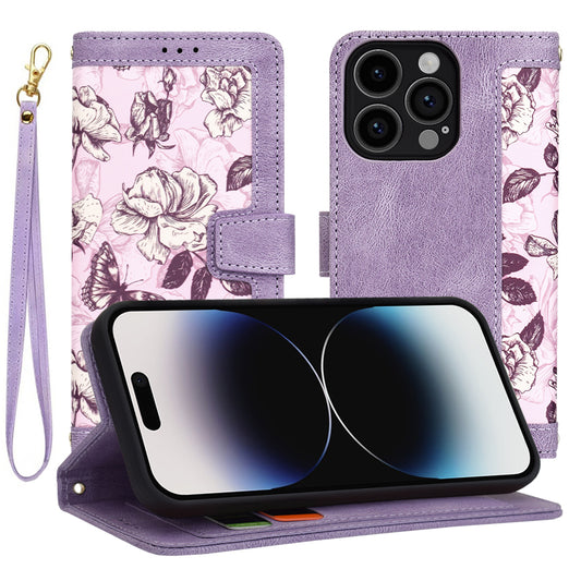 Funda para Apple iPhone 14 Pro, Techsuit, FlipCraft, Morado