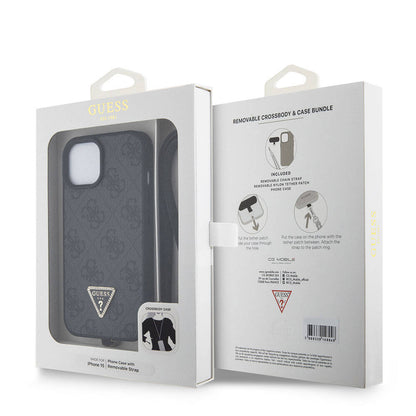 Funda para Apple iPhone 15 / 14, Guess, Crossbody 4G Metal Logo, Negra