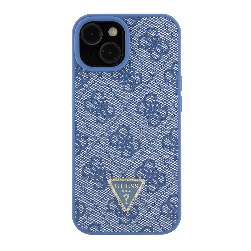 Funda para Apple iPhone 15, Guess, Crossbody 4G Metal Logo, Azul