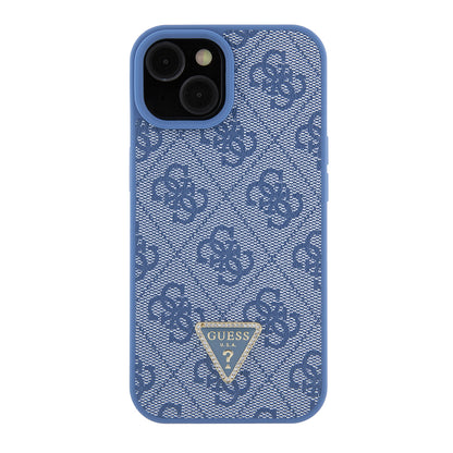 Funda para Apple iPhone 15, Guess, Crossbody 4G Metal Logo, Azul