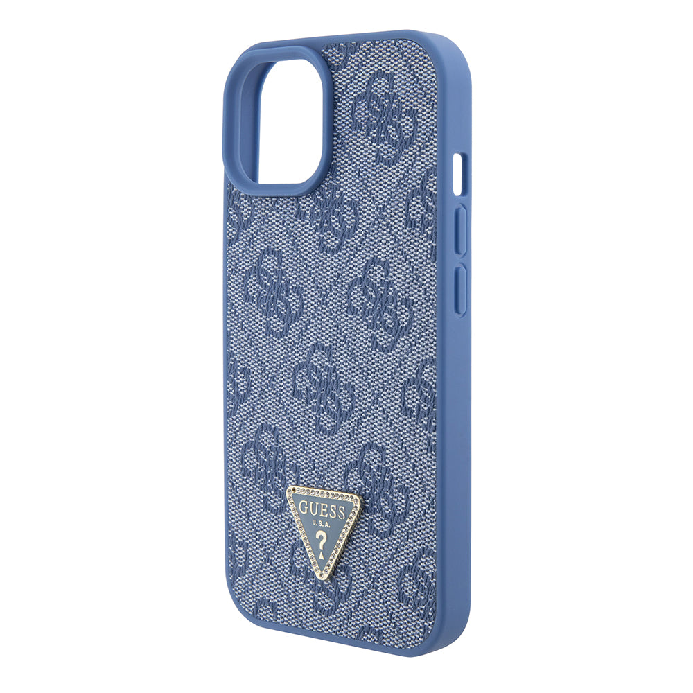 Funda para Apple iPhone 15, Guess, Crossbody 4G Metal Logo, Azul