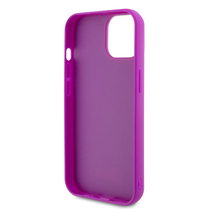 Funda para Apple iPhone 15, Guess, Disco Metal Script, Fucsia