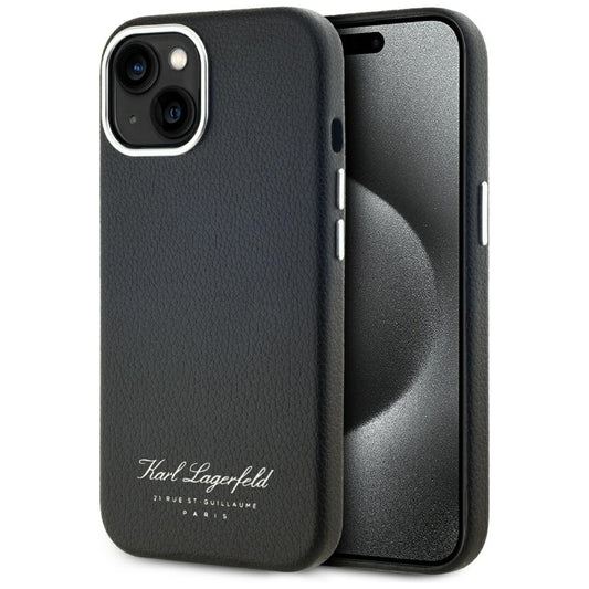Funda para Apple iPhone 15, Karl Lagerfeld, RSG, Negra