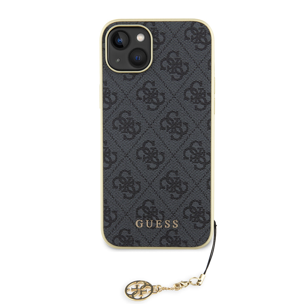 Funda para Apple iPhone 15 Plus, Guess, 4G Charm, Gris