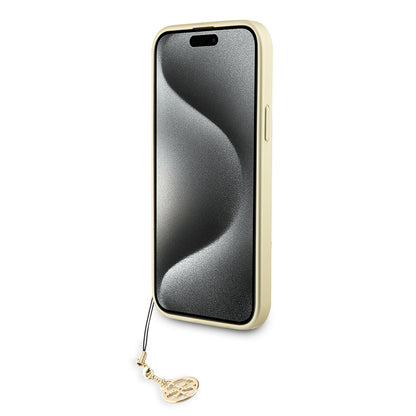 Funda para Apple iPhone 15 Plus, Guess, 4G Charm, Gris