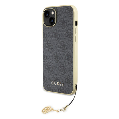 Funda para Apple iPhone 15 Plus, Guess, 4G Charm, Gris