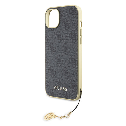 Funda para Apple iPhone 15 Plus, Guess, 4G Charm, Gris