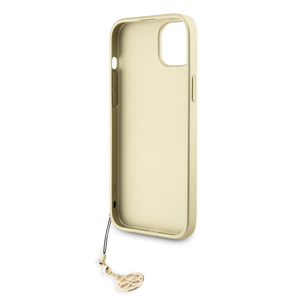 Funda para Apple iPhone 15 Plus, Guess, 4G Charm, Gris