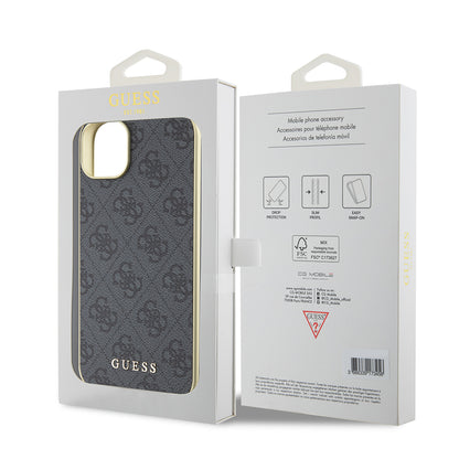 Funda para Apple iPhone 15 Plus, Guess, 4G Charm, Gris