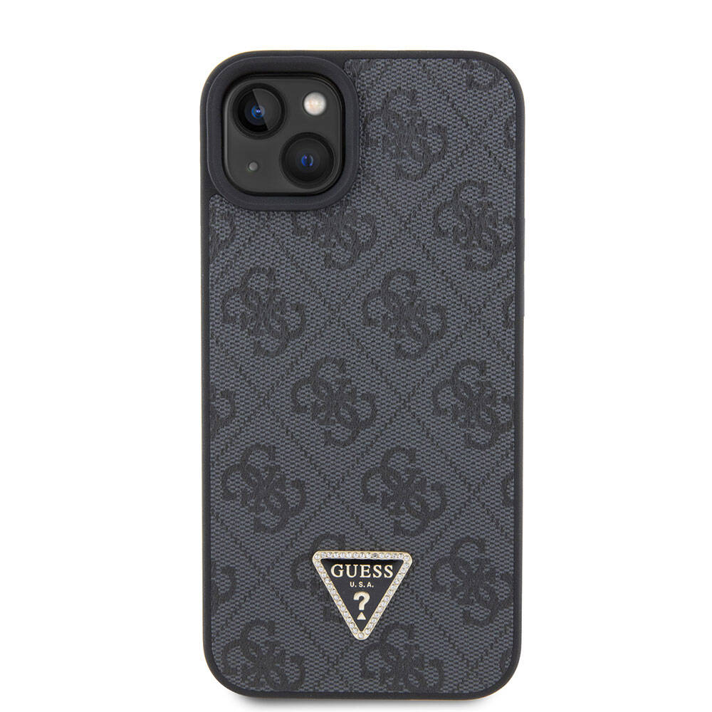 Funda para Apple iPhone 15 Plus, Guess, Crossbody 4G Metal Logo, Negra