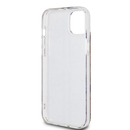 Funda para Apple iPhone 15 Plus, Guess, IML 4G Gold Stripe, Marrón