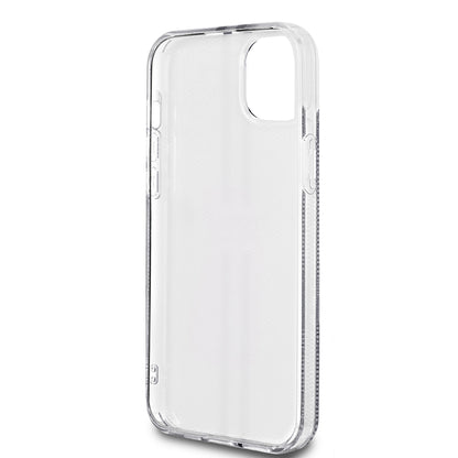 Case for Apple iPhone 15 Plus, Guess, IML 4G Gold Stripe, Black