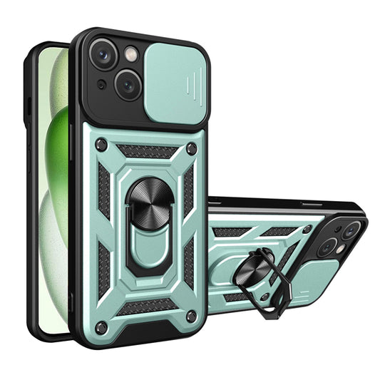 Funda para Apple iPhone 15 Plus, Techsuit, CamShield, Verde