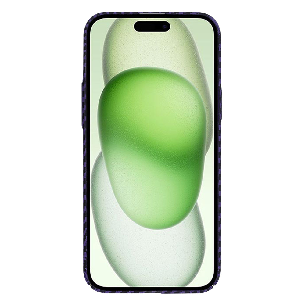 Funda para Apple iPhone 15 Plus, Techsuit, Carbonite FiberShell, Morado