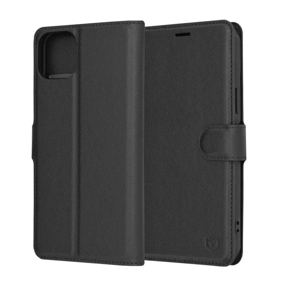 Funda para Apple iPhone 15 Plus, Techsuit, Leather Folio, Negra