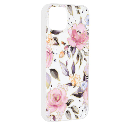 Case for Apple iPhone 15 Plus, Techsuit, Marble, White