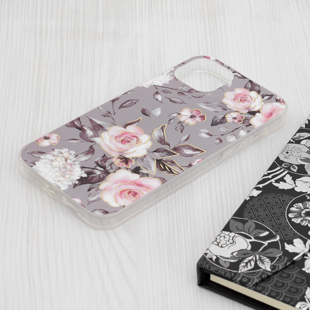 Funda para Apple iPhone 15 Plus, Techsuit, Marble, Gris