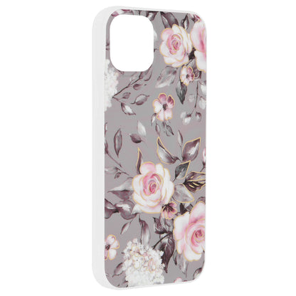 Funda para Apple iPhone 15 Plus, Techsuit, Marble, Gris