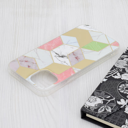 Funda para Apple iPhone 15 Plus, Techsuit, Marble, Morado