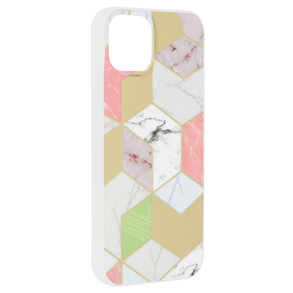 Funda para Apple iPhone 15 Plus, Techsuit, Marble, Morado