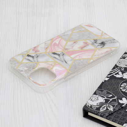 Funda para Apple iPhone 15 Plus, Techsuit, Marble, Rosa