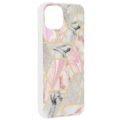 Funda para Apple iPhone 15 Plus, Techsuit, Marble, Rosa
