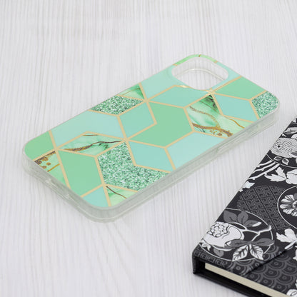 Funda para Apple iPhone 15 Plus, Techsuit, Marble, Verde