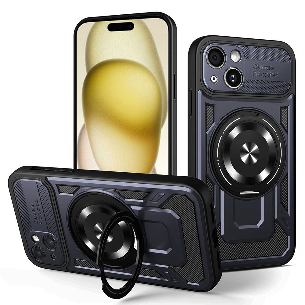 Funda para Apple iPhone 15 Plus, Techsuit, RuggedCam, Azul