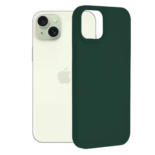 Funda para Apple iPhone 15 Plus, Techsuit, Soft Edge, Verde Oscuro