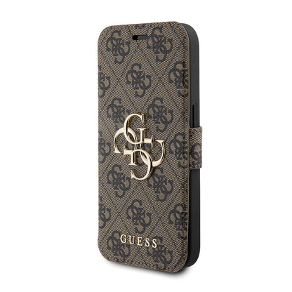 Funda para Apple iPhone 15 Pro, Guess, 4G Book, Marrón