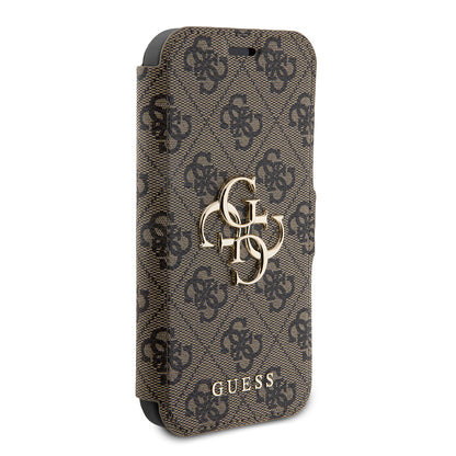 Funda para Apple iPhone 15 Pro, Guess, 4G Book, Marrón