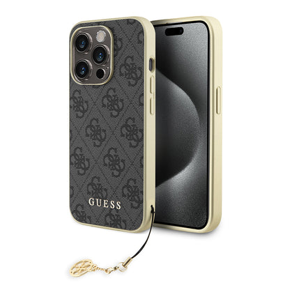 Funda para Apple iPhone 15 Pro, Guess, 4G Charm, Gris